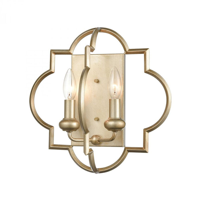 Chandette 2-Light Sconce in Aged Silver