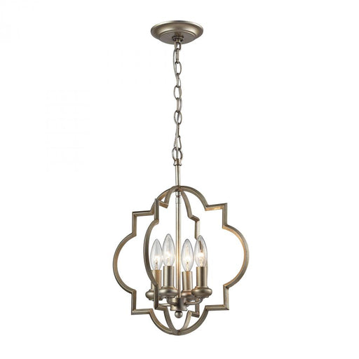 Chandette 4-Light Chandelier in Aged Silver