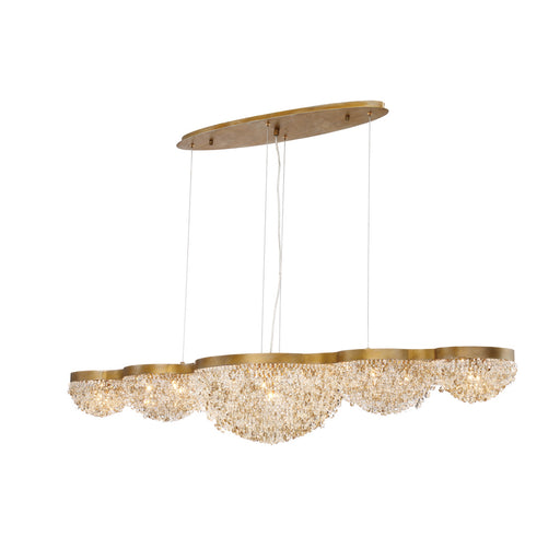 MONDO,15LT CHANDELIER,LINR,GLD