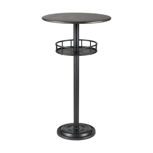 Parton Bar Table in Dark Pewter and Galvanized Steel