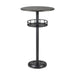 Parton Bar Table in Dark Pewter and Galvanized Steel