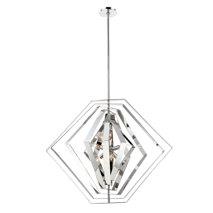 DOWNTOWN,6LT CHANDELIER,CHROME