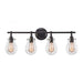 Jaelyn 4-Light Vanity Lamp in Oil Rubbed Bronze with Clear Glass