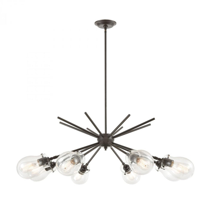 Jaelyn 8-Light Chandelier in Oil Rubbed Bronze with Clear Glass