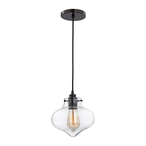 Kelsey 1-Light Mini Pendant in Oil Rubbed Bronze with Clear Glass