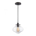Kelsey 1-Light Mini Pendant in Oil Rubbed Bronze with Clear Glass