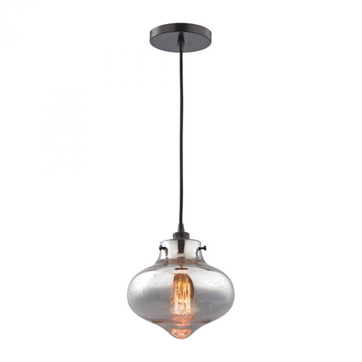 Kelsey 1-Light Mini Pendant in Oil Rubbed Bronze with Mercury Glass