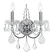 Imperial 2 Light Hand Cut Crystal Polished Chrome Sconce