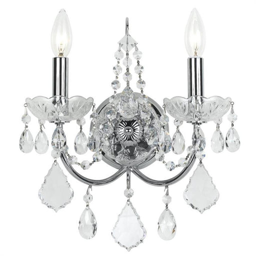 Imperial 2 Light Spectra Crystal Polished Chrome Sconce