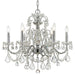 Imperial 6 Light Hand Cut Crystal Polished Chrome Chandelier