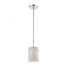 Lexington Avenue 1-Light Mini Pendant in Polished Chrome with Thick White Marble