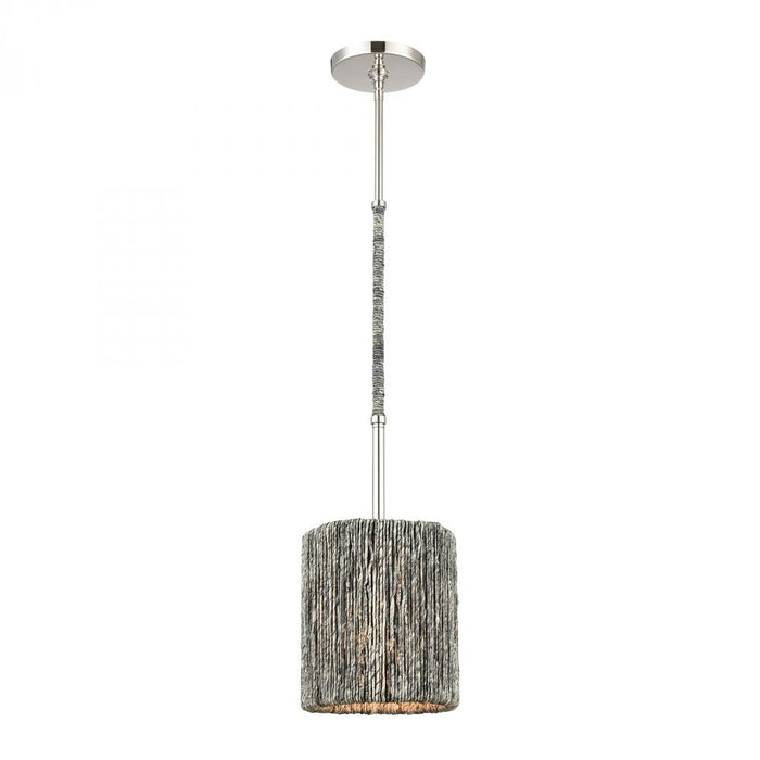 Abaca 1-Light mini pendant in  Polished Nickel