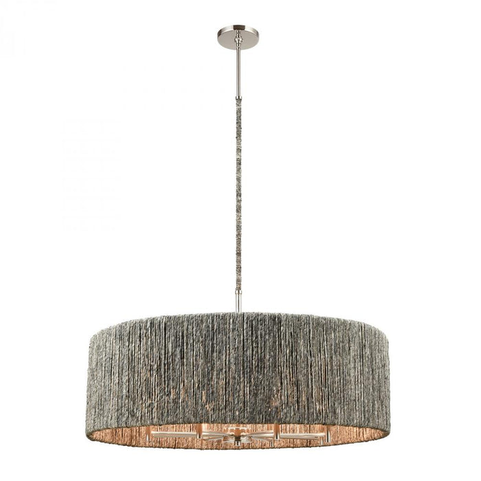 Abaca 8-Light chandelier in  Polished Nickel