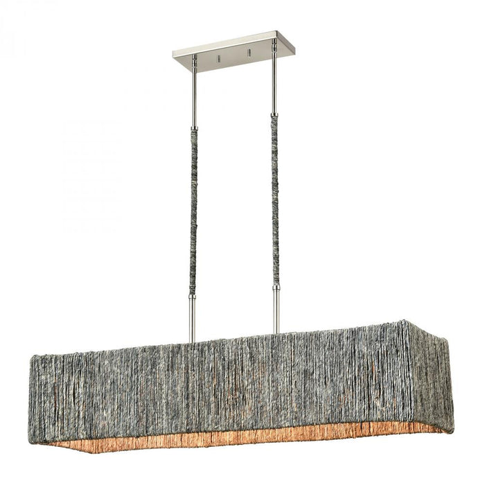 Abaca 5-Light island light in  Polished Nickel