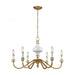 Ceramique 6-Light Chandelier in Antique Gold Leaf