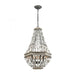 Summerton 4-Light Chandelier in Washed Gray and Malted Rust with Strung Beads