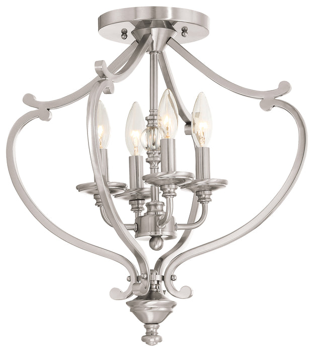 4 LIGHT SEMI FLUSH AND CHANDELIER