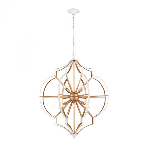 Laguna Beach 8-Light Chandelier in Gold and White