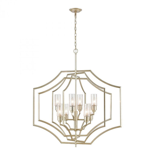 Cheswick 8-Light chandelier in  Aged Silver