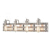 Brigantine 4-Light vanity light in  Weathered Driftwood / Satin Nickel