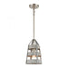 Brigantine 1-Light mini pendant in  Weathered Driftwood / Satin Nickel