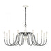 Val de Loire 12-Light chandelier in  White Coral / Black