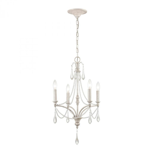 French Parlor 4-Light chandelier in  Vintage White