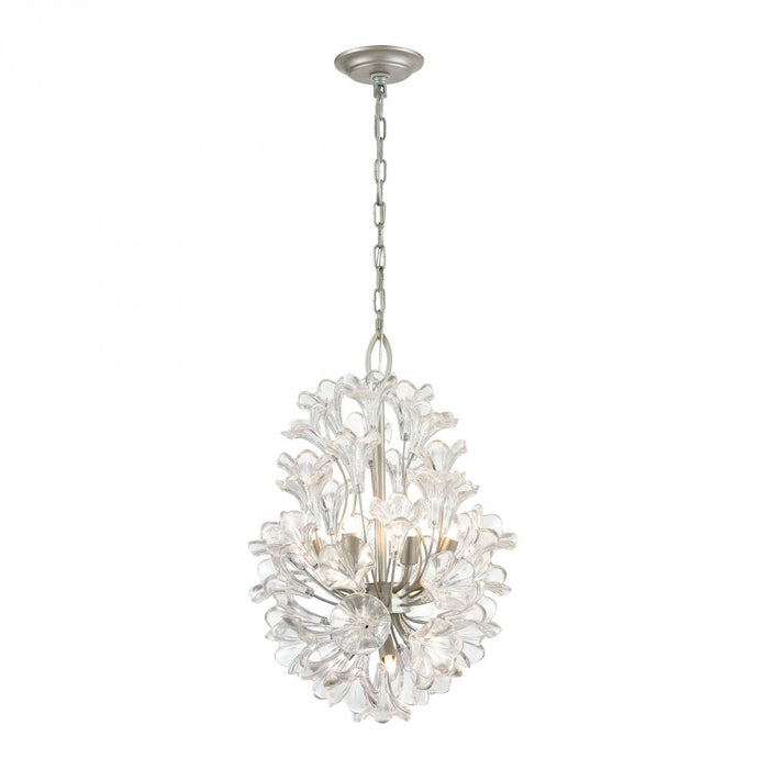 Celene 9-Light chandelier in  Aged Silver