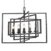 Capri 5 Light Raw Steel Chandelier