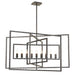 Capri 9 Light Raw Steel Chandelier