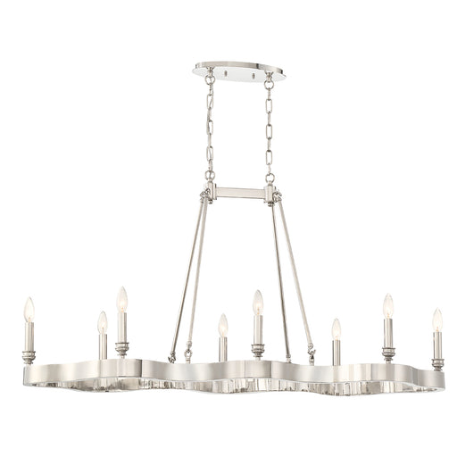 LEYTON,8LT CHANDELIER,OVAL,PN