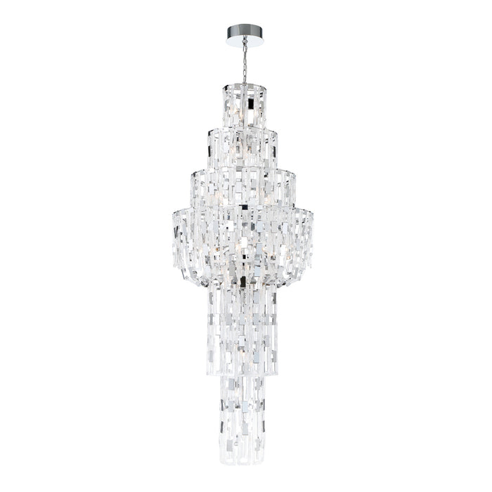 VIVIANA,26LT CHANDELIER,CHROME