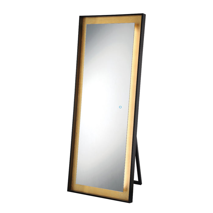 MIRROR,LED,FREESTND,RECT,GLD