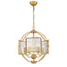 MANILOW,6LT CHANDELIER,BRASS