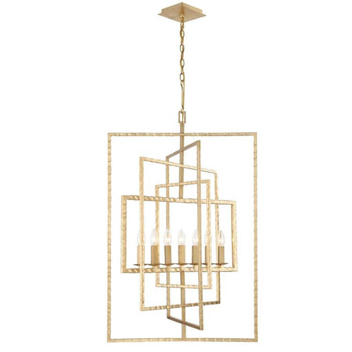 Capri 7 Light Antique Gold Chandelier