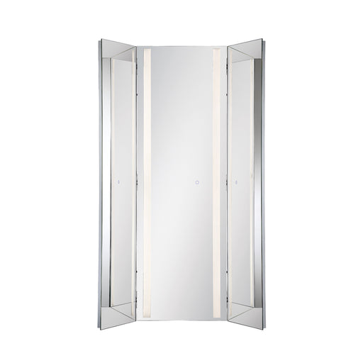 MIRROR,LED,TRI-FOLD,LARGE,CHR