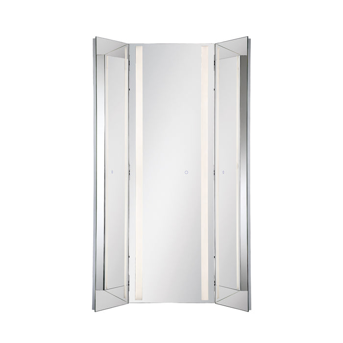 MIRROR,LED,TRI-FOLD,LARGE,CHR