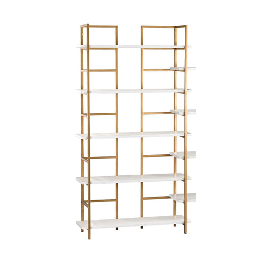 Kline Shelving Unit in White and Gold