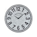 West Silver Wall Clock in Galvanized Steel