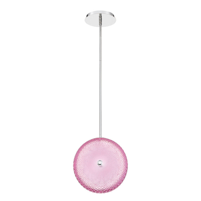 CALEDONIA,LED PENDANT,LRG,PINK