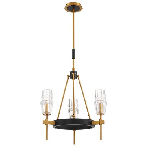 GLADSTONE,3LT CHANDELIER,GOLD