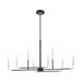 PERCY,CHANDELIER,8LT,CHR/BLK