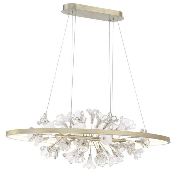 CLAYTON,CHANDELIER,LED,SLV/GOL