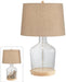 TL-Fillable seedy clear glass lamp