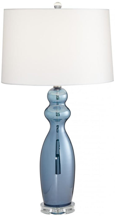 TL-29" blue luster glass lamp