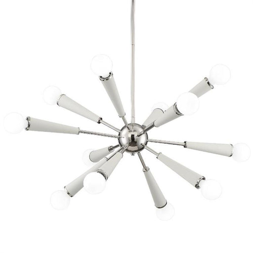 Zodiac 12 Light Polished Nickel Chandelier