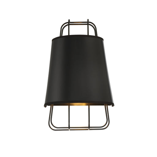 TURA,1LT WALL SCONCE,BLACK