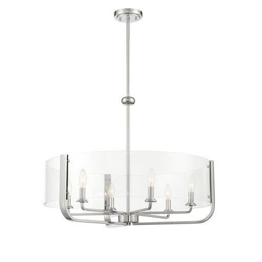 CAMPISI,6LT CHANDELIER,CHROME