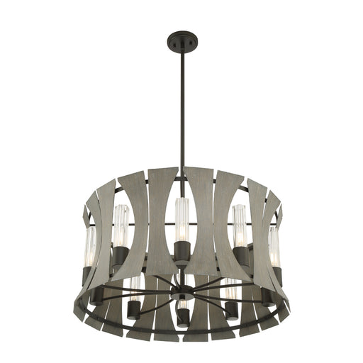 PENNINO,10LT CHANDELIER,GRAY