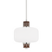 1 LIGHT PENDANT W/ LIGHT WALNUT ACCENT